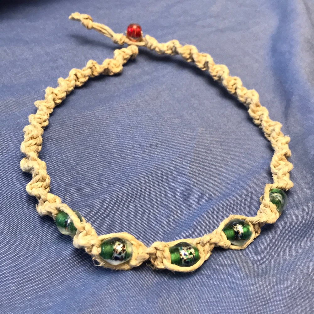 Handmade Necklace/Choker with Glass Beads